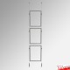 Double-Sided Ceiling-To-Floor Cable Poster Display Kit (A3, A4, A5) - Complete Hanging Wires & Frames, Portrait