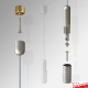 Double-Sided Ceiling-To-Floor Cable Poster Display Kit (A3, A4, A5) - Complete Hanging Wires & Frames, Portrait