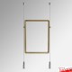 Double-Sided Ceiling-To-Floor Cable Poster Display Kit (A3, A4, A5) - Complete Hanging Wires & Frames, Portrait