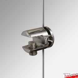 Shelf Cable Support Single (6MM, 8MM, 10MM) - Create Shelving Suspended On Cables, Wood & Glass Shelf Board Compatible