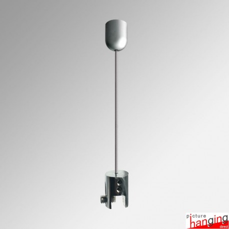 Ceiling Cable Panel Clamp Kit - Hang Signage Panels & Advertising Boards From Ceilings, Acrylic & Glass Compatible