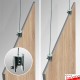 Ceiling Cable Panel Clamp Kit - Hang Signage Panels & Advertising Boards From Ceilings, Acrylic & Glass Compatible