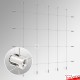 Cable Wire Cross Joiner (2mm) - Create Trellis&nbsp;& Wire Mesh Displays for Pictures & Plants, Fitting Only!