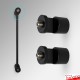 Rod Display Wall-to-Wall Fixtures - Top & Bottom Fittings, Various Colours (Rod Not Included)