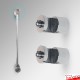 Rod Display Wall-to-Wall Fixtures - Top & Bottom Fittings, Various Colours (Rod Not Included)