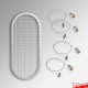 Ceiling Oval Mesh Hanging Kit (3 Sizes) - Stadium Shaped Grid Panel & Suspension Cables Set, Various Colours!