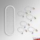 Ceiling Oval Mesh Hanging Kit (3 Sizes) - Stadium Shaped Grid Panel & Suspension Cables Set, Various Colours!