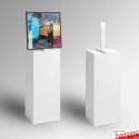Display Plinth With Easel-Top - A1 Display Easel & Wood Monolith Stand (1m Height)