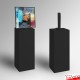 Black Display Plinth (Wood Monolith Stand 1M)