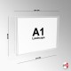 Arch Display Stand With A1 Poster Panel - Freestanding Frame & Acrylic Pocket, Portrait & Landscape