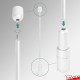White Rod Display Shelf Fittings Kit - Create Suspended Glass & Wood Shelving Units (Shelf Boards Not Included)