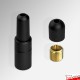 Black Rod Display Shelf Fittings Kit - Create Suspended Glass & Wood Shelving Units (Shelf Boards Not Included)