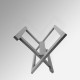 Wooden A2 & A3 Print Browser - Small Print Rack, Silver