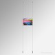 A4 Ready-Made Cable Display Kits (Ceiling-to-Floor) - Acrylic Pockets & All Fittings Set, Complete System