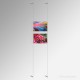 A4 Ready-Made Cable Display Kits (Wall-to-Wall) - Acrylic Pockets & All Wall Fittings Set, Complete System