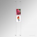 A4 Ready-Made Cable Display Kits (Wall-to-Wall) - Acrylic Pockets & All Wall Fittings Set, Complete System