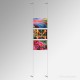 A4 Ready-Made Cable Display Kits (Wall-to-Wall) - Acrylic Pockets & All Wall Fittings Set, Complete System