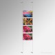 A4 Ready-Made Cable Display Kits (Wall-to-Wall) - Acrylic Pockets & All Wall Fittings Set, Complete System