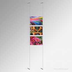 A3 Ready-Made Cable Display Kits (Wall-to-Wall) - Acrylic Pockets & All Wall Fittings Set, Complete System