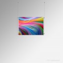 A0 Ready-Made Ceiling Cable Display Kits - Acrylic Pockets & All Fittings for Ceiling-Mounting, Complete System