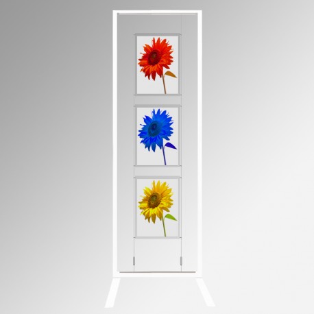 Display Panel Stand A3, White (x3)