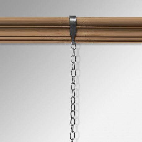 Brass Picture Chain Kit (Silver), Chain on Moulding Hook & Wood Rail