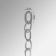 Brass Picture Chain Kit (Silver), Dimensions