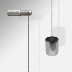 Wall Hanging Cable & Weight Kit (600g) - 4m Steel Wire, Cable Weight & Fitting Only!