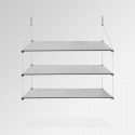 'Temporary Walls' Glass Shelf Unit (Triple / 3x Shelf)