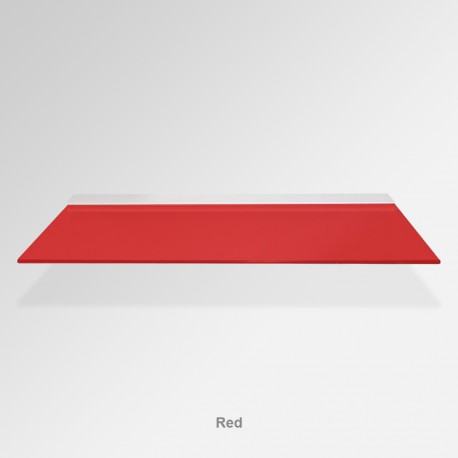 'Red' Colored Glass Shelf (Inc. Bracket)