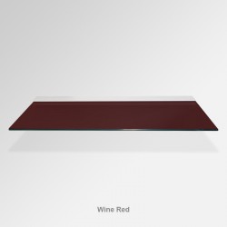 'Wine Red' Colored Glass Shelf (Inc. Bracket)