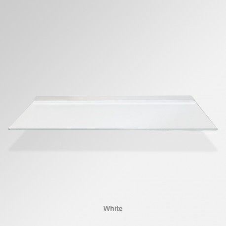 'White' Colored Glass Shelf (Inc. Bracket)