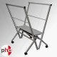 Jumbo Folding Print Browser, Large Print Rack in Silver