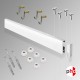 Clip Rail 2m 'All-in-one' Gallery System Kit, White Finish