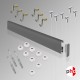 Clip Rail 3m 'All-in-one' Gallery System Kit, Silver Finish