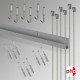 J Rail 3m 'All-in-one' Gallery System Kit (Heavy Duty), Silver Finish