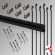 J Rail 3m 'All-in-one' Hanging Rod 80kg Kit, Black Finish