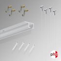 U Rail 2m 'All-in-one' Gallery System Kit (Ceiling Track)
