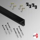 C Rail 2m 'All-in-one" Gallery System Kit, Black