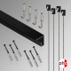 C Rail 2m 'All-in-one" Gallery System Kit (Heavy Duty), Black