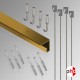 C Rail 2m 'All-in-one" Gallery System Kit (Heavy Duty), Gold