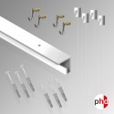 C Rail 2m 'All-in-one' Gallery System Kit (Ceiling Track)