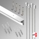 C Rail 2m 'All-in-one" Gallery System Kit (Heavy Duty), White