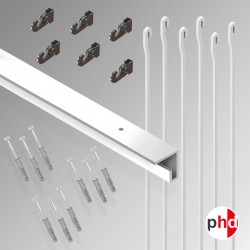 C Rail 3m 'All-in-one' Hanging Rod Kit (Ceiling Track)
