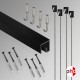 P Rail 2m 'All-in-one" Gallery System Kit (Heavy Duty), Black