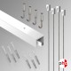 P Rail 2m 'All-in-one" Gallery System Kit (Heavy Duty), White