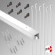 P Rail 3m 'All-in-one' Hanging Rod 40kg Kit, White Finish