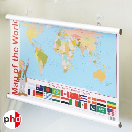 Aluminium Poster Hanger & Suction Hook Set (White)
