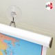 Aluminium Poster Hanger & Suction Hook Set (White)