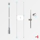 1x A4 Ceiling / Floor Rod Display Set (Landscape)